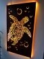 Preview: Beliadesign Schildkröte Wandbild gelb beleuchtet